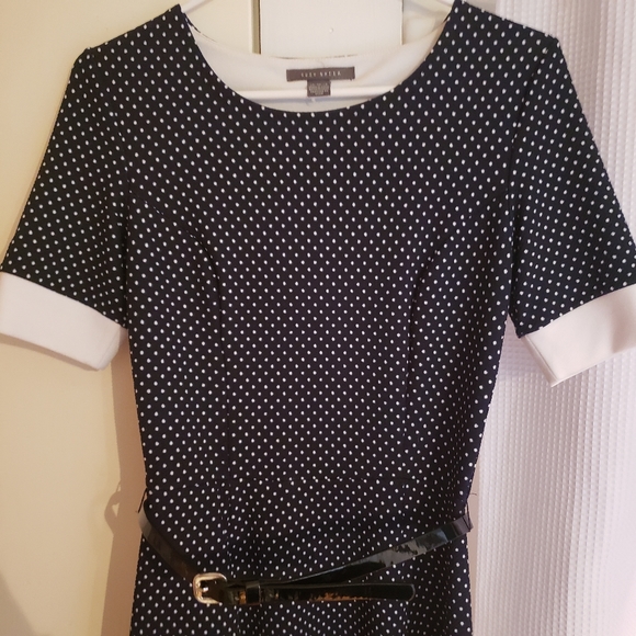 Navy polka dot dress, XS - Picture 4 of 4